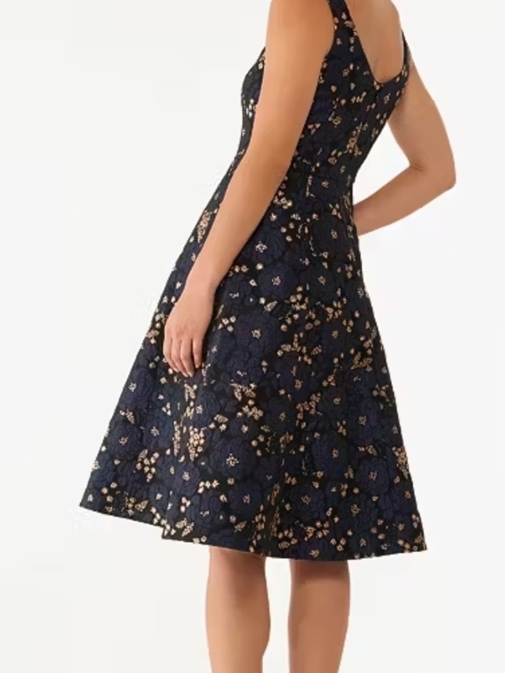 Kate Spade Full Bloom Metallic Lace Dress